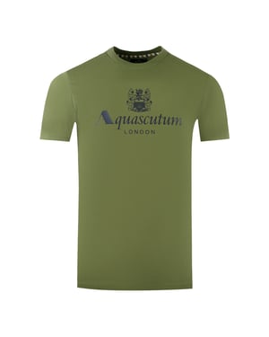 Aquascutum London Aldis Brand Logo Army Green T-Shirt