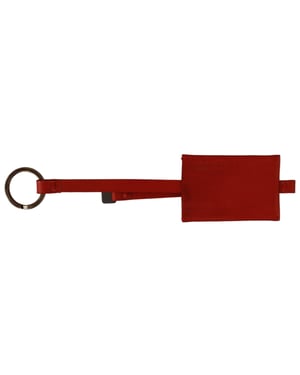 Kostuum Nationaal Red Leather Branded Logo Keyring Men's Keychain