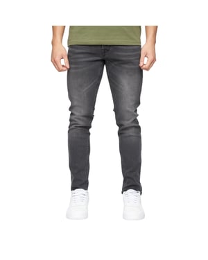 Crosshatch Heren Buraca Slim Jeans (Houtskoolwas)