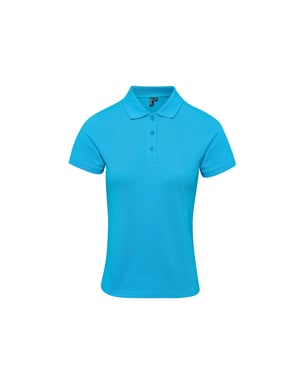 Premier Dames/dames Coolchecker Plus Piqu Polo met CoolPlus (Turquoise)