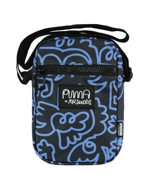 Puma x Mr. Doodle Unisex Zwart Blauwe Draagbare Tas