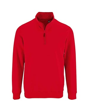 SOLS Heren Stan Zip Staande Kraag Trui (Rood)