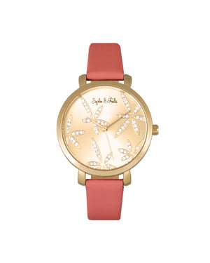 Sophie & Freda Key West horloge met leren band en Swarovski-kristallen