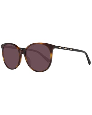 Swarovski ronde dames donkere havana bruine gradiënt zonnebril