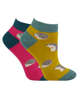 Miss Sparrow - 2 paar bamboesokken voor dames - Egels