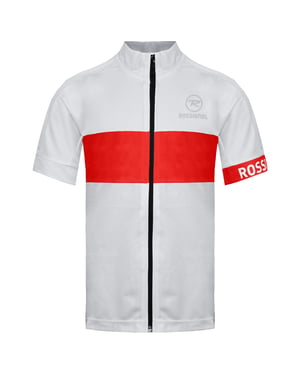 Rossignol Korte Mouw Zip Up Wit/Rood Dames Klassiek T-Shirt RLEWY13 389