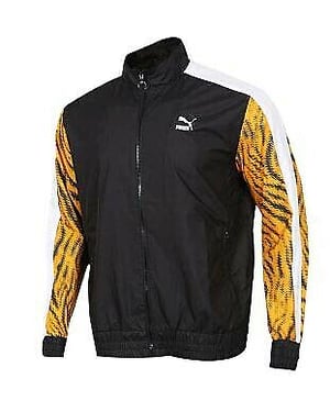 Puma Wild Pack Woven Full Zip Up Track Top Jas Zwart Heren 579510 21