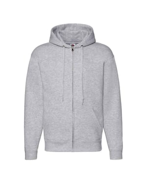 Fruit of the Loom Unisex Adult Premium Full Zip Hoodie (Heide Grijs)