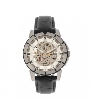 Reign Philippe automatisch skelet horloge met leren band