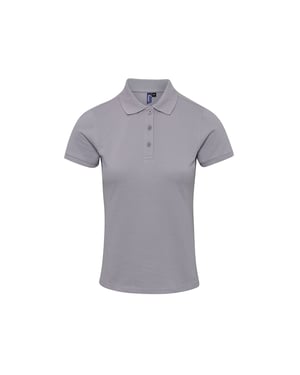Premier Dames/dames Coolchecker Plus Piqu Polo met CoolPlus (Zilver)