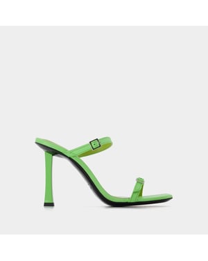 Flick muiltjes - By Far - Leer - Groen