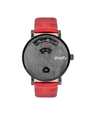 Vereenvoudig de 7000 lederen band horloge