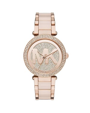 Michael Kors MK6176 Parker Crystal Pave Logo Dial Dames 39mm Horloge