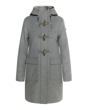 Dreimaster Duffelcoat van wolmix Dames grijs melange