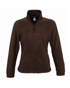 SOLS Dames/dames North Full Zip Fleece Jacket (Donkere chocolade)