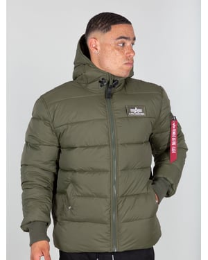 Alpha Industries Gewatteerde Hooded Puffer Alpha FD Jas Groen