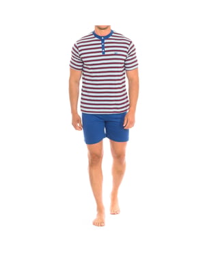 Herenpyjama met korte mouwen en ronde hals KL30000