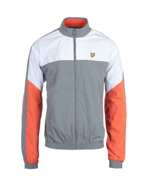 Lyle & Scott halfgrijs gemêleerd trainingsjack met meerdere panelen en ritssluiting