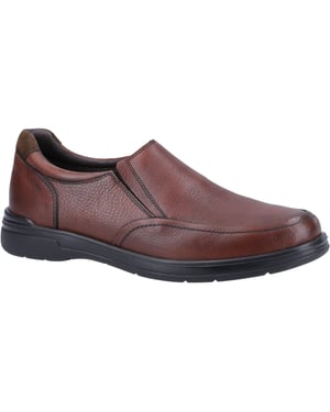 Hush Puppies Matthew Leer Heren Bruin Loafers