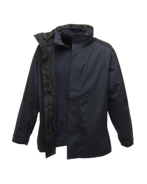 Regatta - Heren Defender III 3-in-1 Waterdichte en Winddichte Jas (Marine / Zwart)
