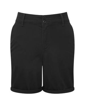 Asquith & Fox Dames/Dames Chino Lichtgewicht Shorts (Zwart)