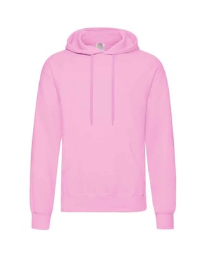 Fruit of the Loom Volwassenen Unisex klassiek sweatshirt met capuchon (Lichtroze)