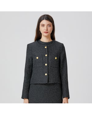 Tweed blazerpatch met zakken