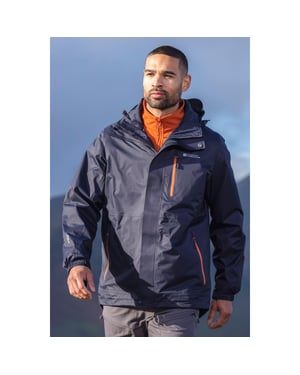 Mountain Warehouse Heren Bracken Extreme 3 in 1 Waterdichte Jas (Donkerblauw)
