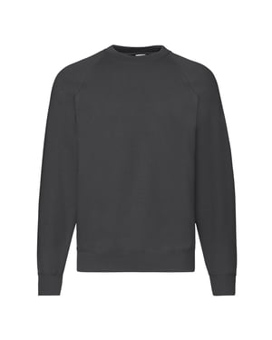 Fruit of the Loom Heren Klassiek 80/20 Raglan Sweatshirt (Licht Grafiet)