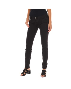 Lange broek met smal gesneden zomen 10DBF0115 vrouw