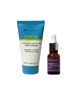 SPF15 Hydratatie + Bescherming dagcrème 30 ml +Rimpel Renew Ultra Geconcentreerd Serum 15ml