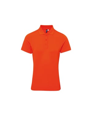 Premier Dames/dames Coolchecker Plus Piqu Polo met CoolPlus (Oranje)