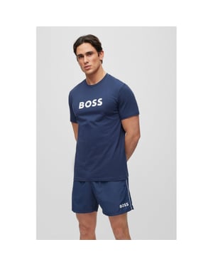 Men's Boss Beach T-Shirt in Navy