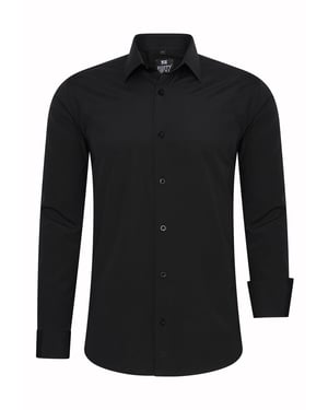 Rusty Neal Overhemden Overhemd Slim Fit Zwart
