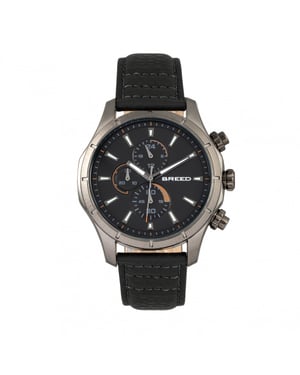 Breed Lacroix chronograaf horloge met leren band