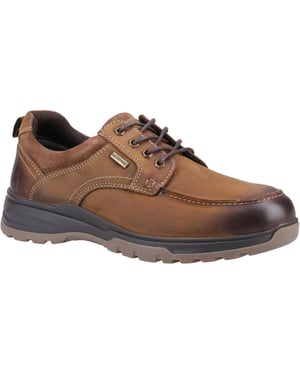 Hush Puppies Percy Leder Herenschoenen Tan Lace-Up