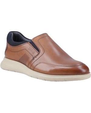 Pod Holden Leer/Textiel Heren Cognac Sportschoenen