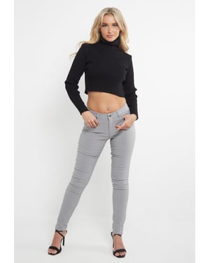 MYT Dames Skinny Super Stretch Chino Grijs