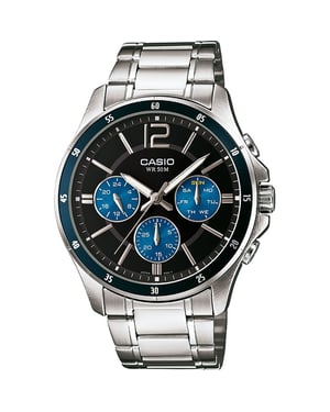 Casio Casio Collectie Heren Zilveren Horloge MTP-1374PD-2AVEF