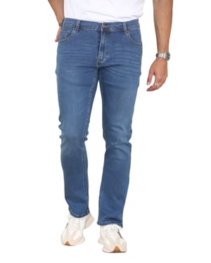 MYT Herenjeans met rechte pijpen, hyperstretch denim in blauw