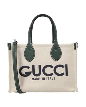 Gucci Kleine Tote Bag Met Gucci Print Groen
