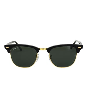 Rayban Zonnebril Clubmaster 3016 901/58 Zwart Groen Gepolariseerd Grote 51mm