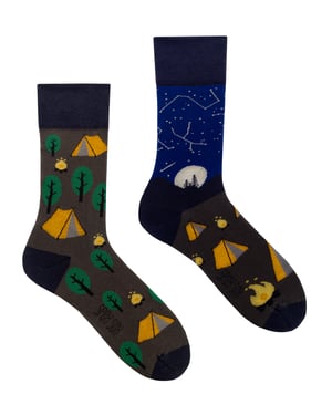 SPOX SOX - Uniseks Camping Crew Sokken met Grappig Ontwerp - Camping
