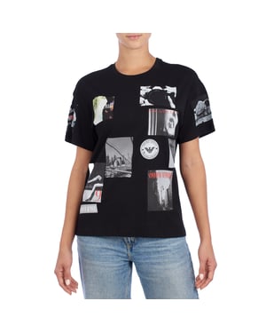 8N2T9G Vrouwen Vintage Bedrukt Katoenen Korte Mouw T-shirt