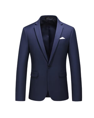 Mode-jasje Casual blazer met één knop Marineblauw