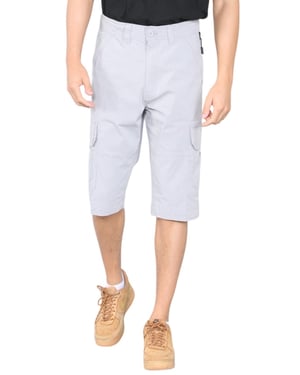 Heren cargo multi-pocket sneldrogende shorts in grijs