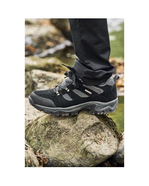 Mountain Warehouse Heren Voyage Suede Waterdichte Wandelschoenen (Jet Zwart)