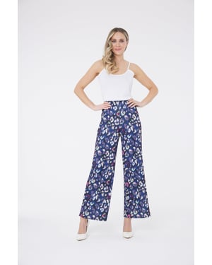 Pinky Broek Met Wijde Pijpen - Paars
