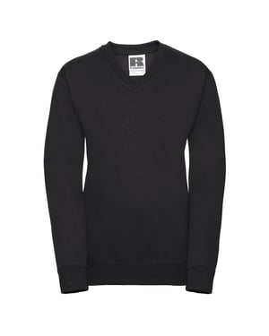 Russell Collection Sweatshirt met V-hals voor kinderen/Kinderen (Zwart)