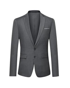 Donkergrijze blazer Blazer met twee knopen